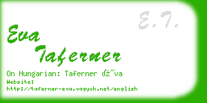 eva taferner business card